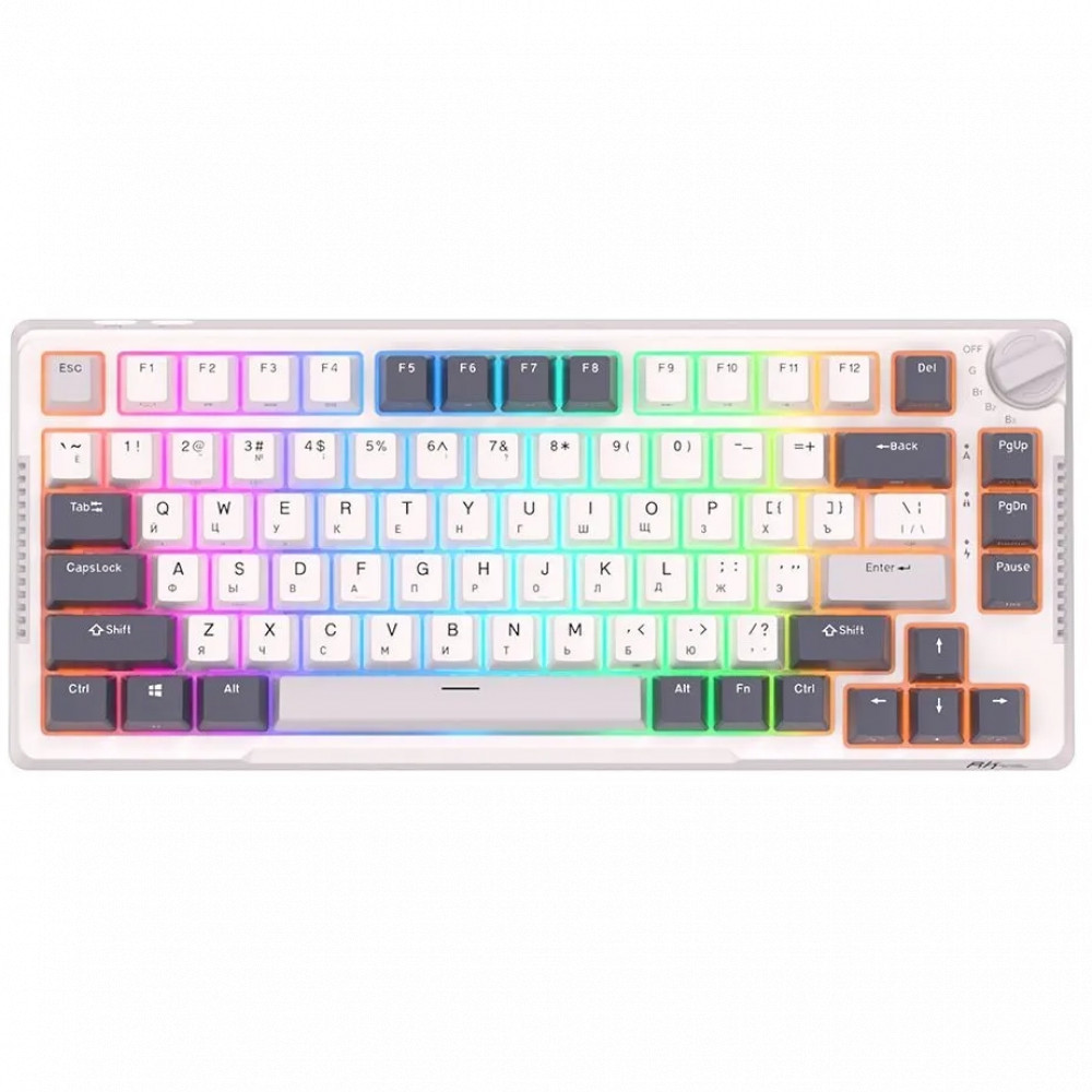 Клавиатура Royal Kludge RKH81 White Night (Sky Cyan Switch) 6935280824104 Беспроводная, Bluetooth - миниатюра 9