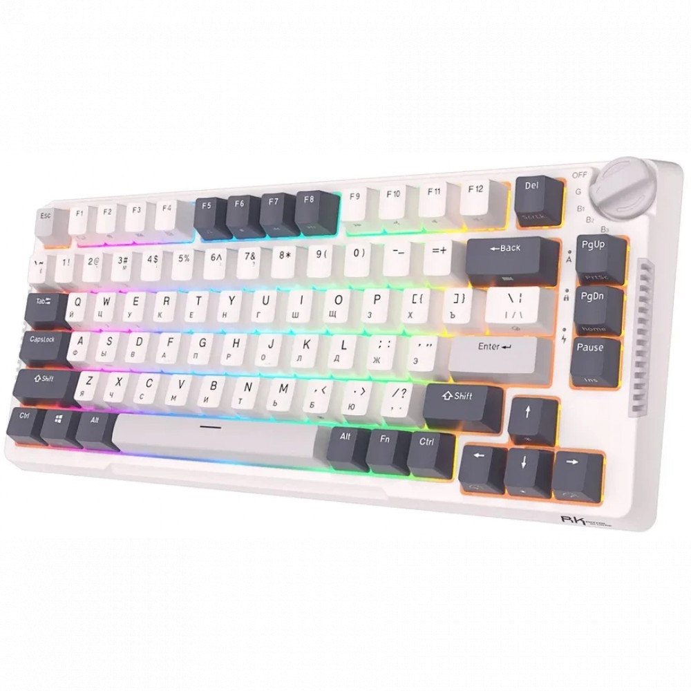 Клавиатура Royal Kludge RKH81 White Night (Sky Cyan Switch) 6935280824104 Беспроводная, Bluetooth - миниатюра 10
