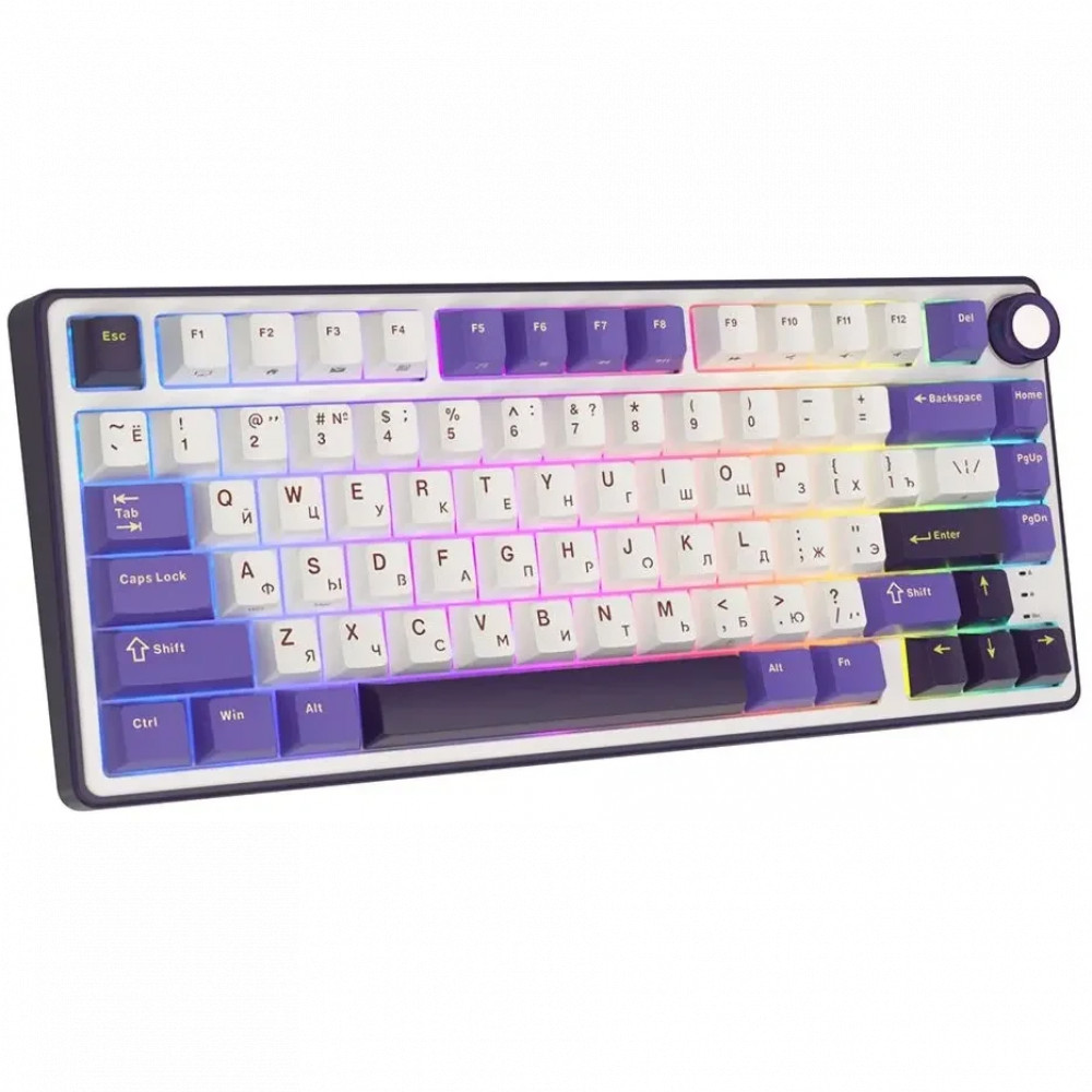 Клавиатура Royal Kludge R75 Blackberry (Silver Switch) 6935280824722 Проводная, USB - миниатюра 10