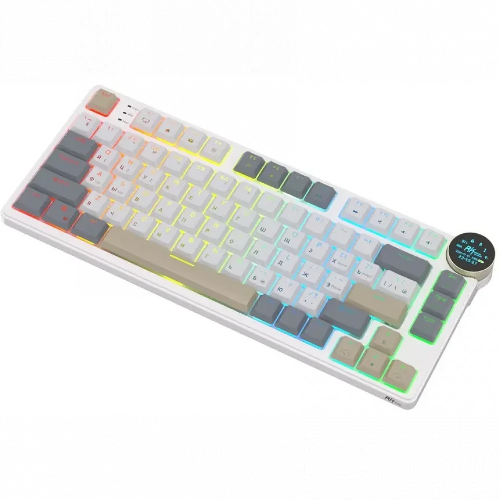 Клавиатура Royal Kludge N80 Pearly Dawn (Brown Switch) 6977576550670 Беспроводная, Bluetooth - миниатюра 10