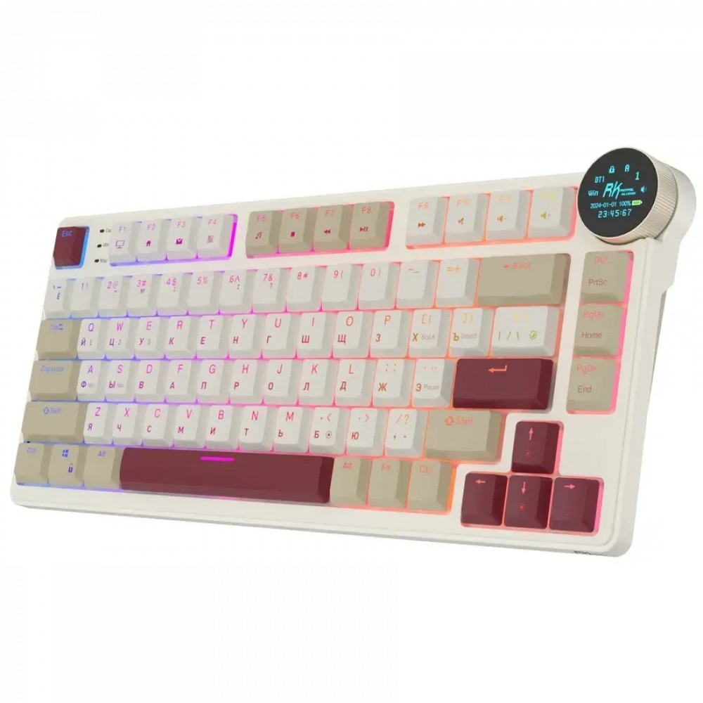 Клавиатура Royal Kludge N80 Rosy Clouds (Red Switch) 6977576550694 Беспроводная, Bluetooth - миниатюра 12