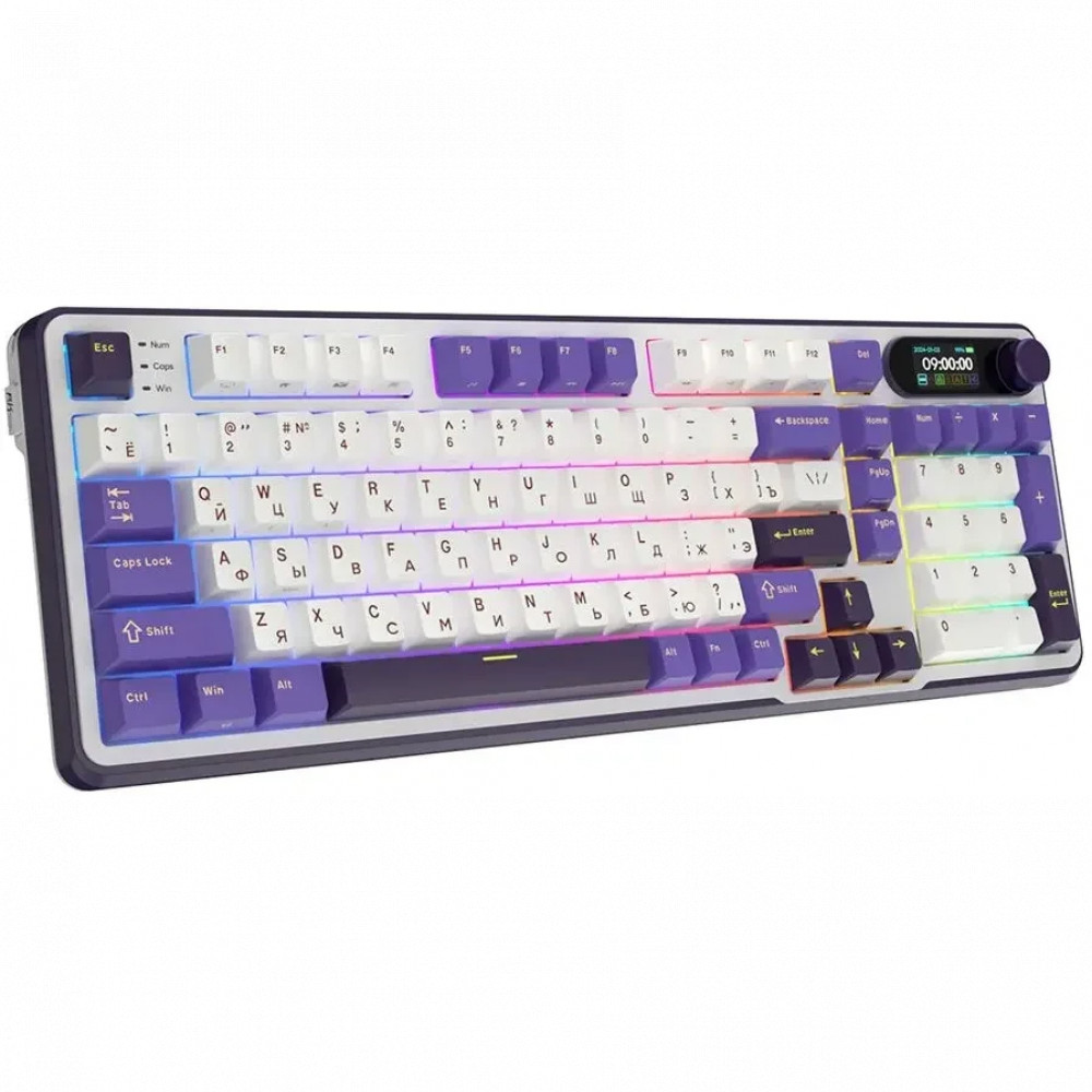 Клавиатура Royal Kludge RK-S98 Blackberry (Chartreuse Switch) 6935280826009 Беспроводная, Bluetooth - миниатюра 14