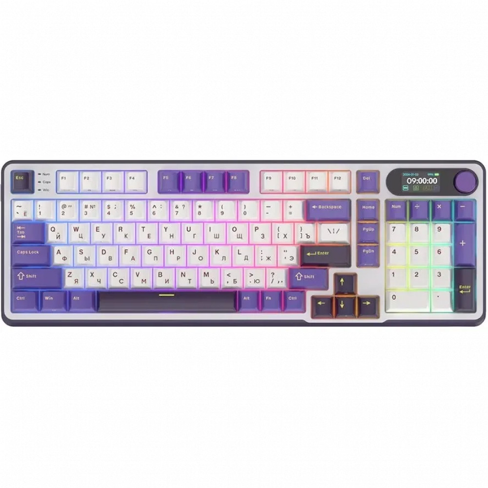 Клавиатура Royal Kludge RK-S98 Blackberry (Chartreuse Switch) 6935280826009 Беспроводная, Bluetooth - миниатюра 10