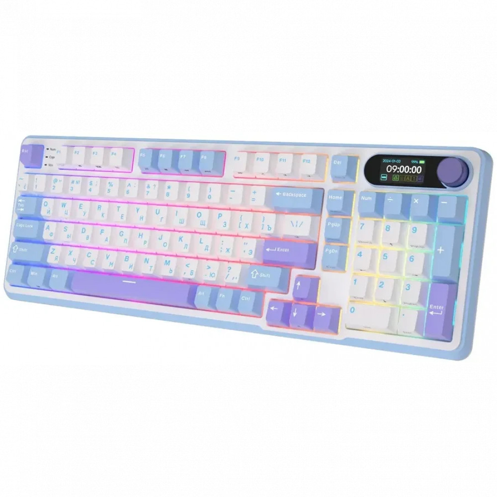 Клавиатура Royal Kludge RK-S98 Taro Milk (Cream Switch) 6977576550632 Беспроводная, Bluetooth - миниатюра 15