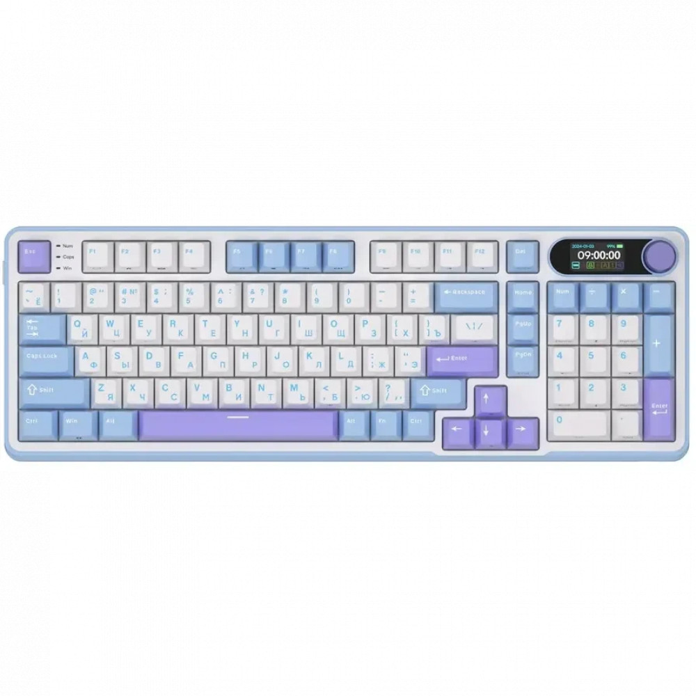Клавиатура Royal Kludge RK-S98 Taro Milk (Cream Switch) 6977576550632 Беспроводная, Bluetooth - миниатюра 11