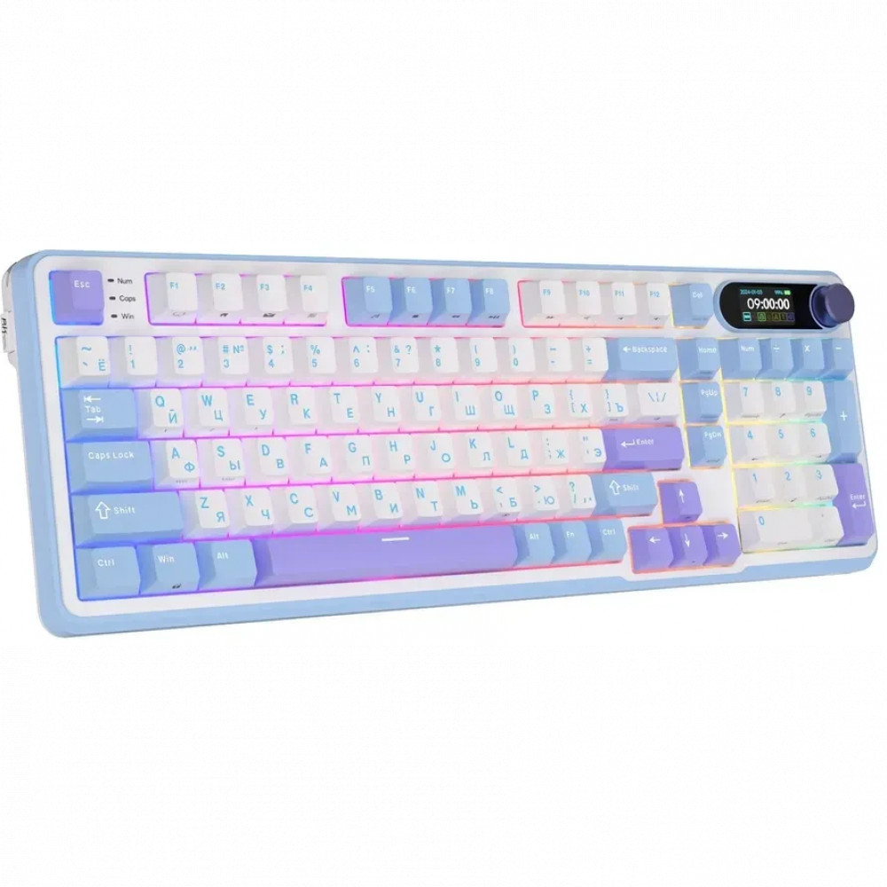 Клавиатура Royal Kludge RK-S98 Taro Milk (Cream Switch) 6977576550632 Беспроводная, Bluetooth - миниатюра 14