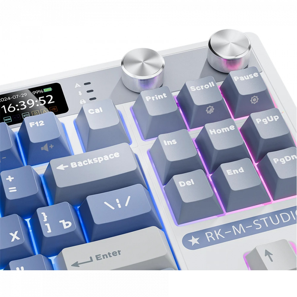 Клавиатура Royal Kludge M87 Ocean Blue (Beige Switch) 6977576550786 Беспроводная, Bluetooth - миниатюра 10