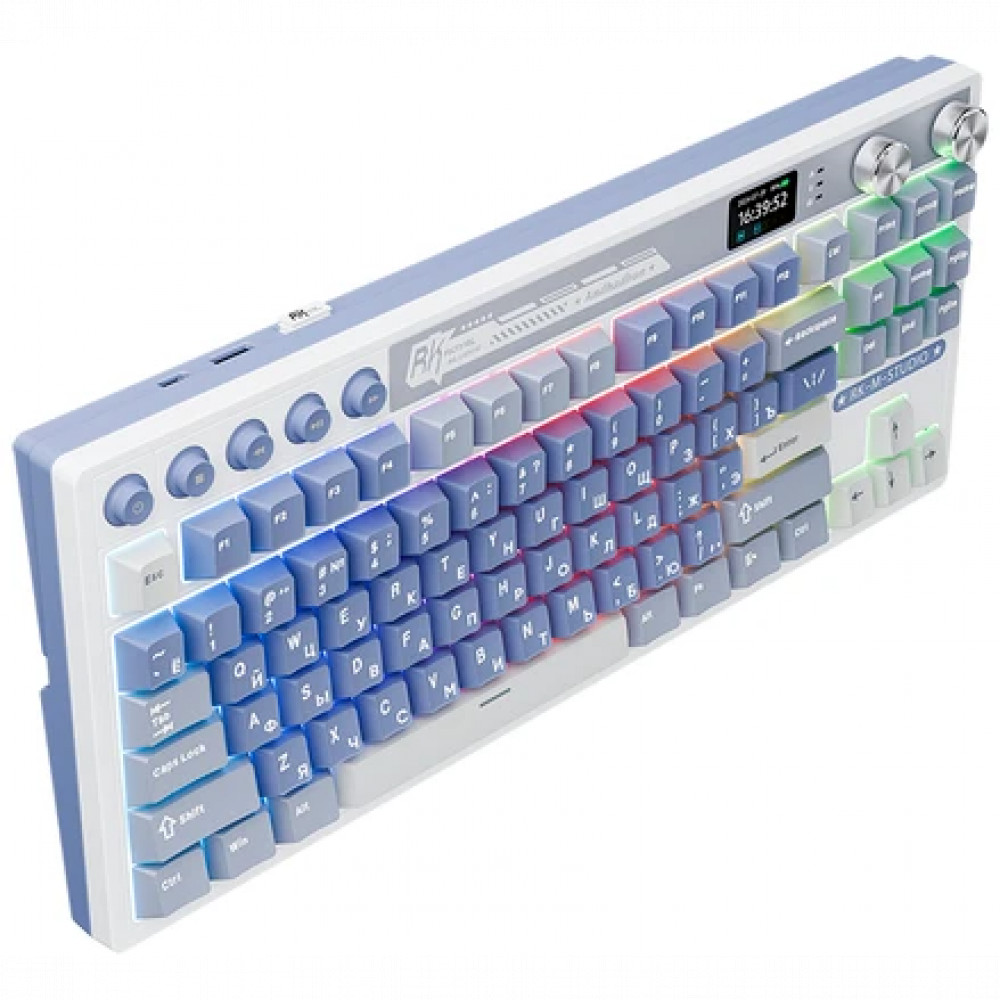 Клавиатура Royal Kludge M87 Ocean Blue (Beige Switch) 6977576550786 Беспроводная, Bluetooth - миниатюра 9