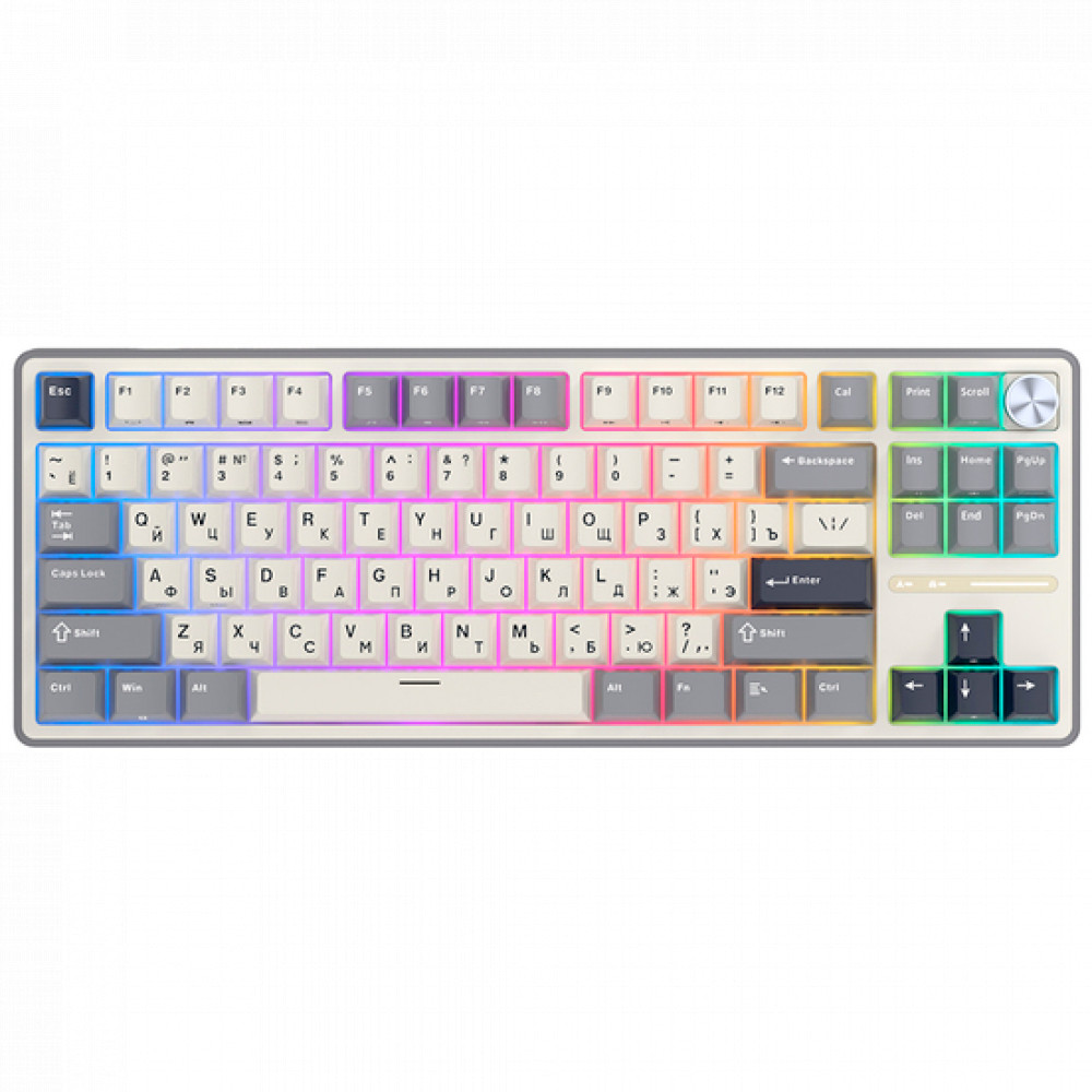 Клавиатура Royal Kludge R87 Pro Half Grey (Brown Switch) 6977576550755 Проводная, USB - миниатюра 8