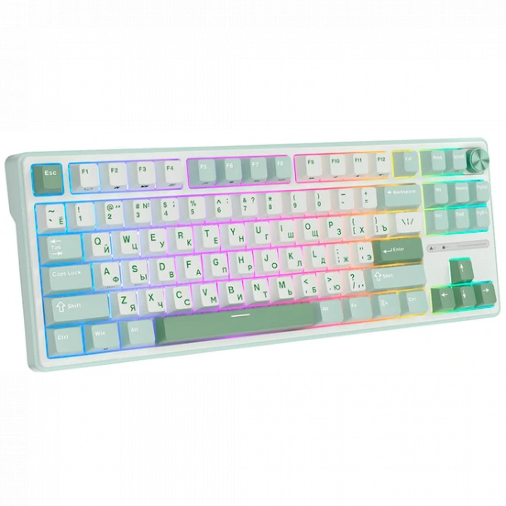 Клавиатура Royal Kludge R87 Pro Sky Cyan (Brown Switch) 6977576550717 Проводная, USB - миниатюра 11