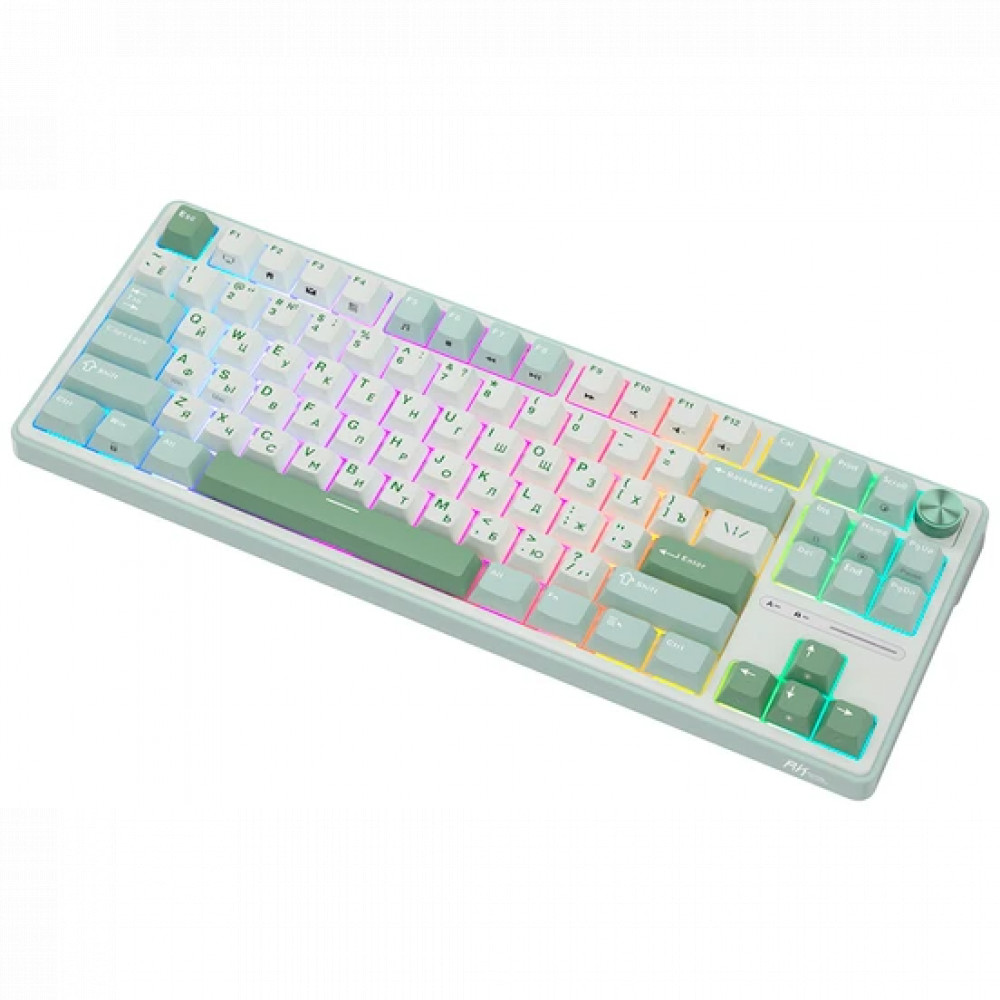 Клавиатура Royal Kludge R87 Pro Sky Cyan (Brown Switch) 6977576550717 Проводная, USB - миниатюра 13