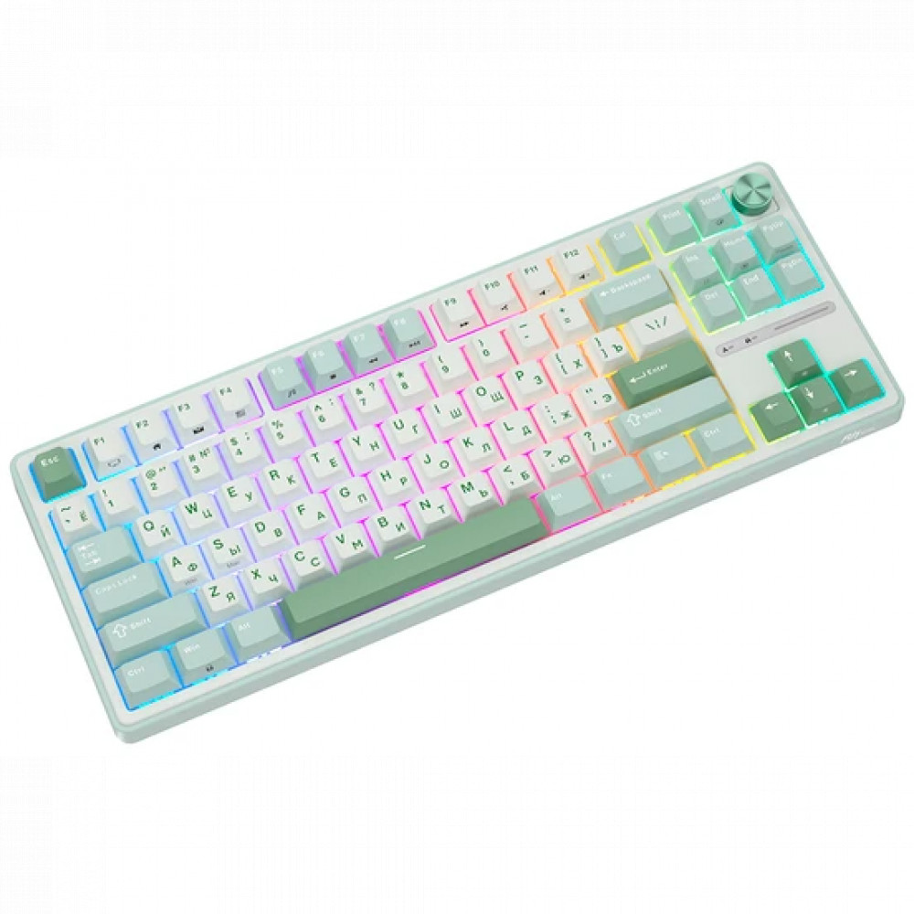 Клавиатура Royal Kludge R87 Pro Sky Cyan (Brown Switch) 6977576550717 Проводная, USB - миниатюра 12