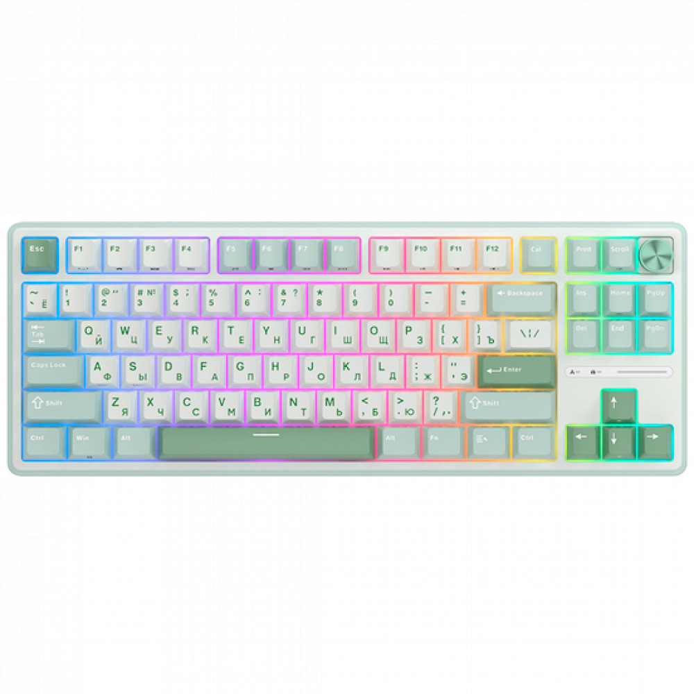 Клавиатура Royal Kludge R87 Pro Sky Cyan (Brown Switch) 6977576550717 Проводная, USB - миниатюра 8