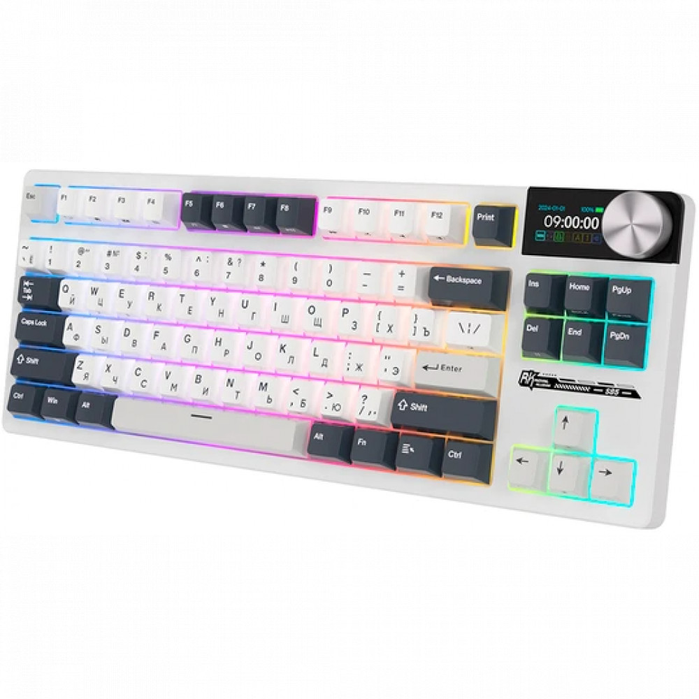 Клавиатура Royal Kludge S85 White Night (Beige Switch) 6977576550816 Беспроводная, Bluetooth - миниатюра 9