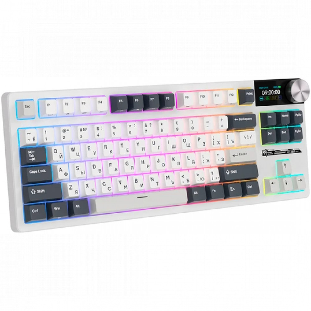 Клавиатура Royal Kludge S85 White Night (Beige Switch) 6977576550816 Беспроводная, Bluetooth - миниатюра 10