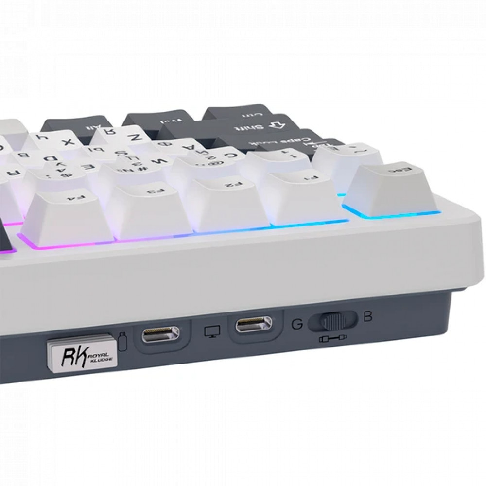 Клавиатура Royal Kludge S85 White Night (Beige Switch) 6977576550816 Беспроводная, Bluetooth - миниатюра 12