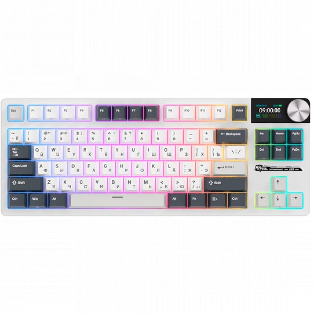Клавиатура Royal Kludge S85 White Night (Beige Switch) 6977576550816 Беспроводная, Bluetooth - миниатюра 7