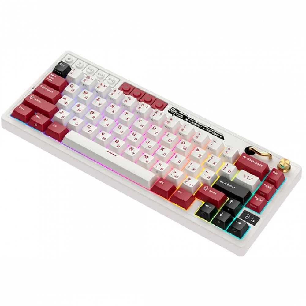 Клавиатура Royal Kludge M65 Famicom (Beige Switch) 6935280827105 Беспроводная, Bluetooth - миниатюра 13