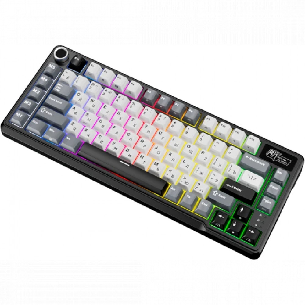 Клавиатура Royal Kludge L75 Knight Black (Beige Switch) 6935280827082 Беспроводная, Bluetooth - миниатюра 14