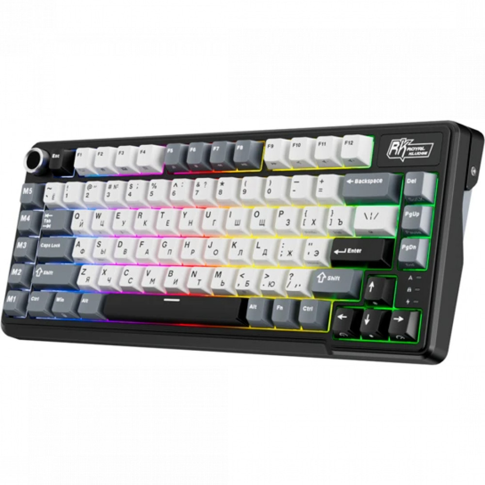 Клавиатура Royal Kludge L75 Knight Black (Beige Switch) 6935280827082 Беспроводная, Bluetooth - миниатюра 11