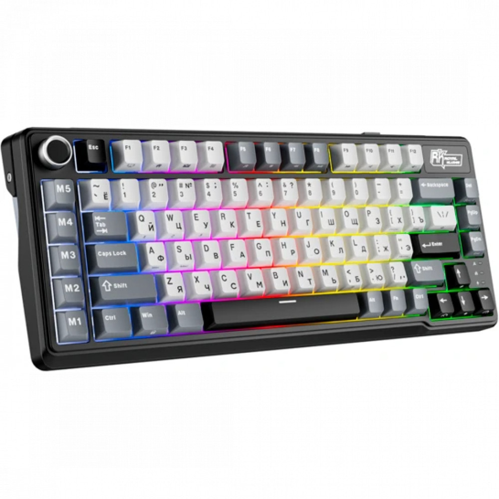 Клавиатура Royal Kludge L75 Knight Black (Beige Switch) 6935280827082 Беспроводная, Bluetooth - миниатюра 12