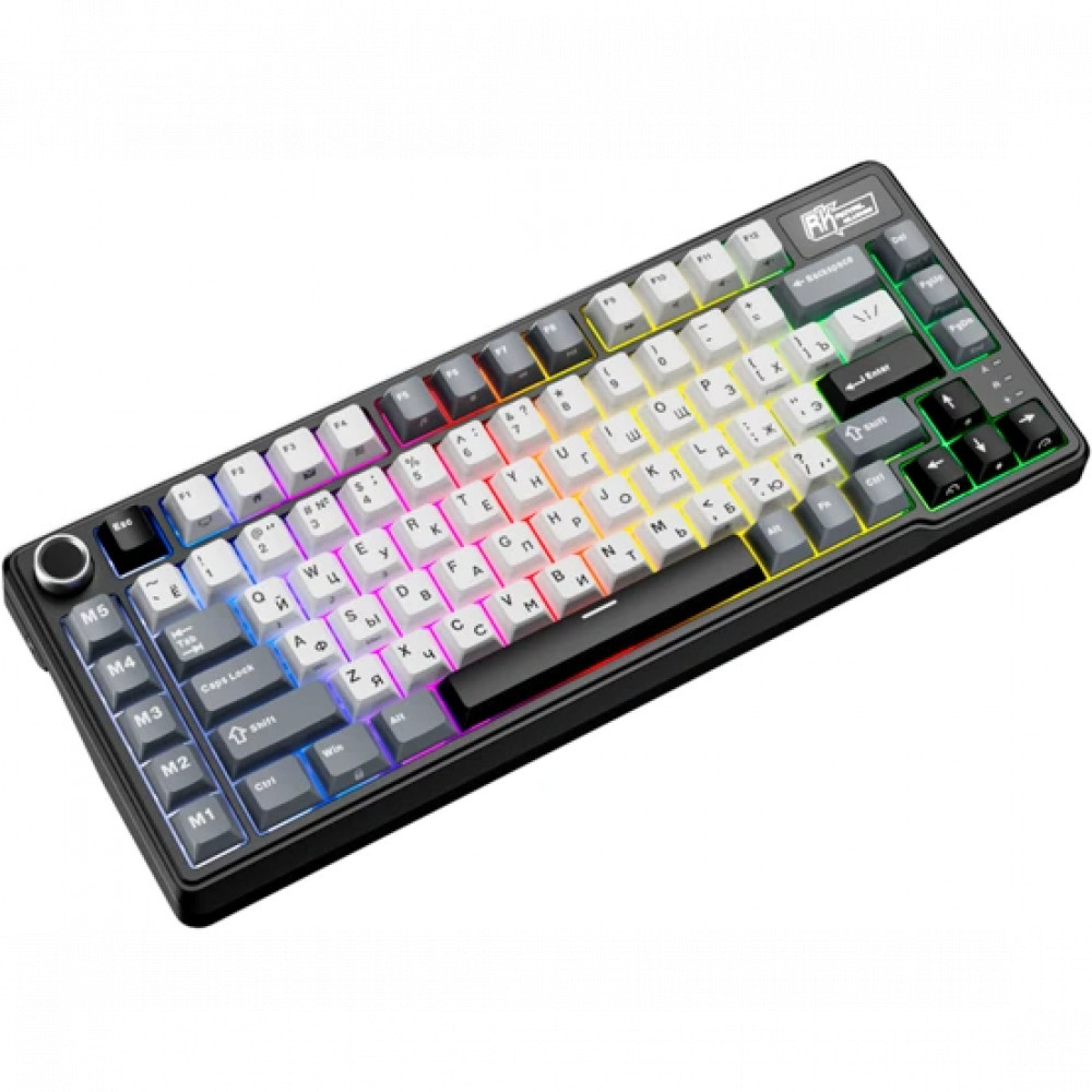 Клавиатура Royal Kludge L75 Knight Black (Cream Switch) 6935280827075 Беспроводная, Bluetooth - миниатюра 9