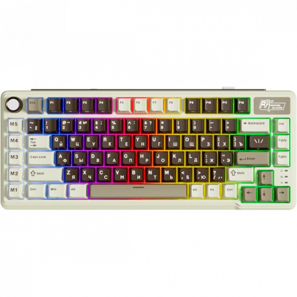 Клавиатура Royal Kludge L75 Mokko Grey (Beige Switch) 6935280827068 Беспроводная, Bluetooth - миниатюра 9