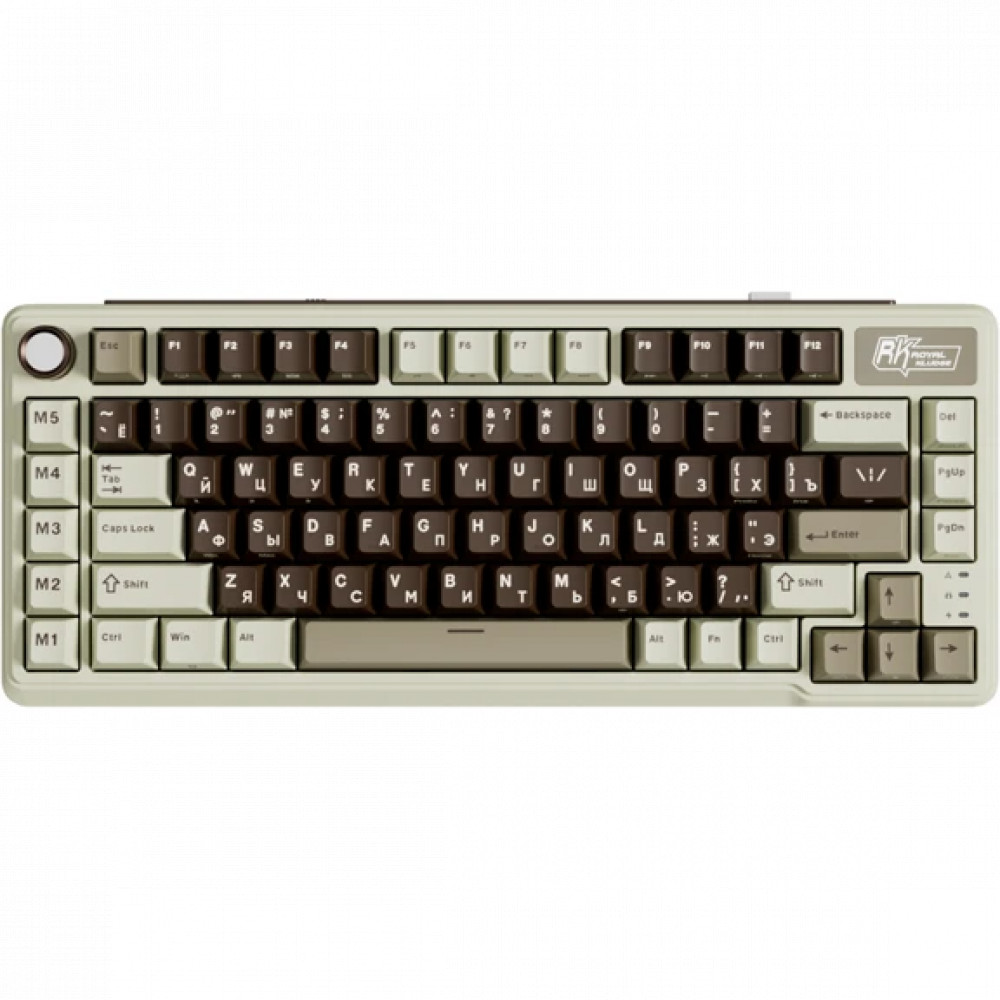 Клавиатура Royal Kludge L75 Mokko Grey (Beige Switch) 6935280827068 Беспроводная, Bluetooth - миниатюра 10