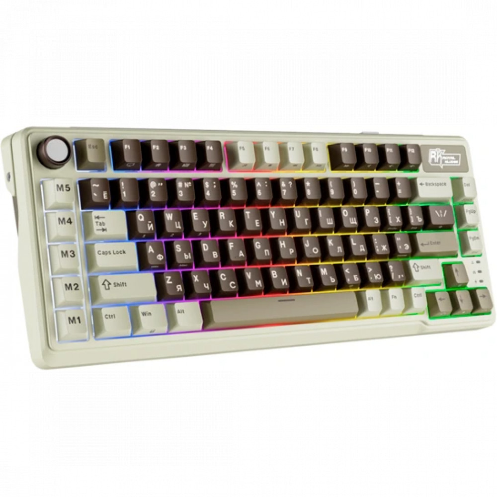 Клавиатура Royal Kludge L75 Mokko Grey (Cream Switch) 6935280827051 Беспроводная, Bluetooth - миниатюра 12
