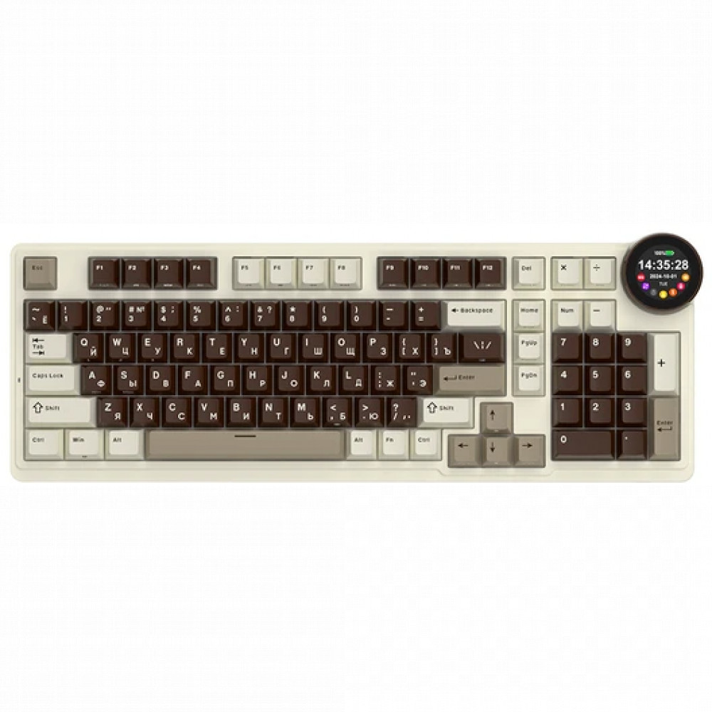 Клавиатура Royal Kludge N99 Mokko Grey (Beige Switch) 6935280828607 Беспроводная, Bluetooth - миниатюра 11