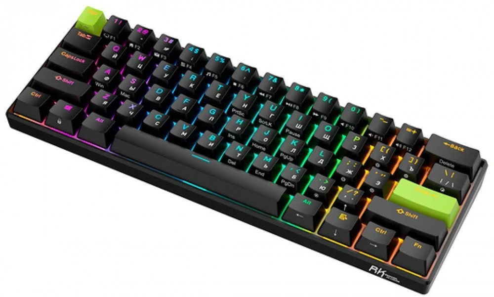 Клавиатура Royal Kludge C61 Black Green (Mint Switch) 6935280827976 Проводная, USB - миниатюра 14