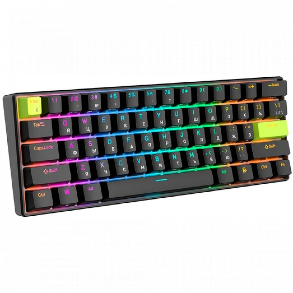 Клавиатура Royal Kludge C61 Black Green (Mint Switch) 6935280827976 Проводная, USB - миниатюра 13