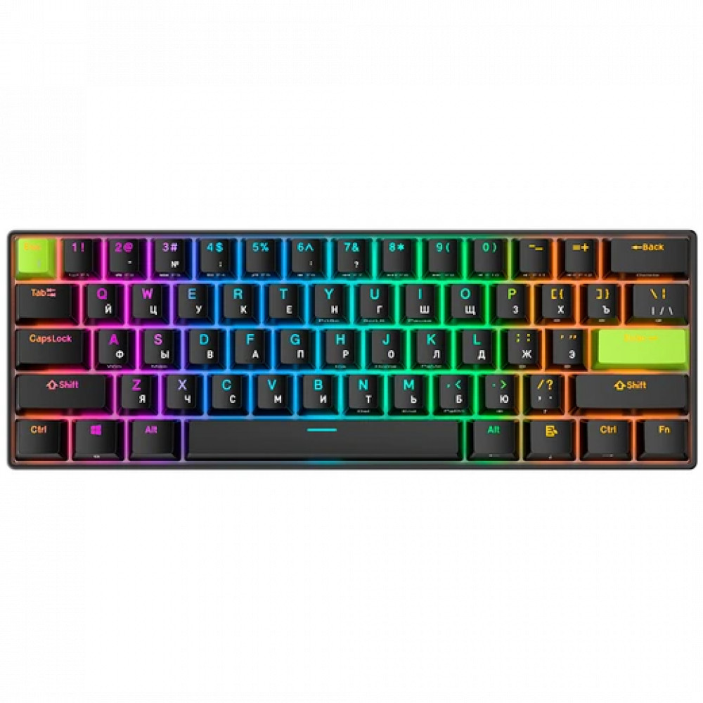 Клавиатура Royal Kludge C61 Black Green (Mint Switch) 6935280827976 Проводная, USB - миниатюра 9