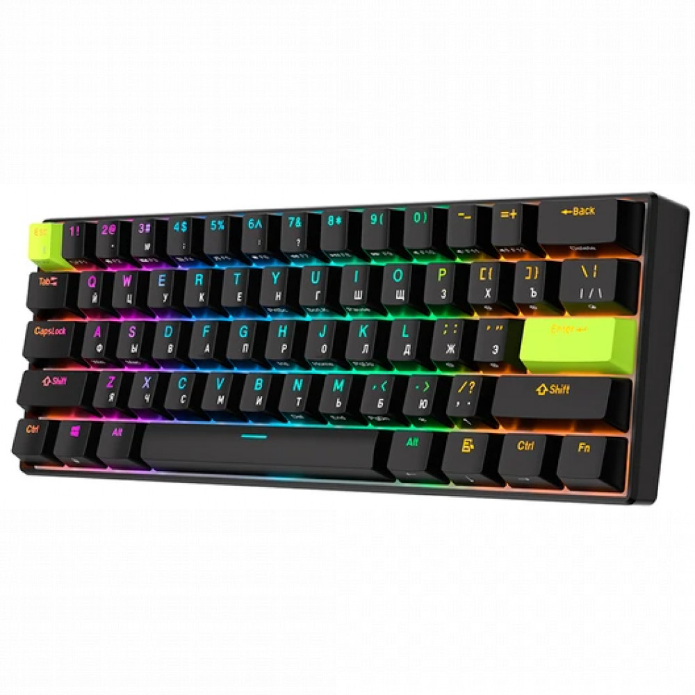 Клавиатура Royal Kludge C61 Black Green (Mint Switch) 6935280827976 Проводная, USB - миниатюра 12