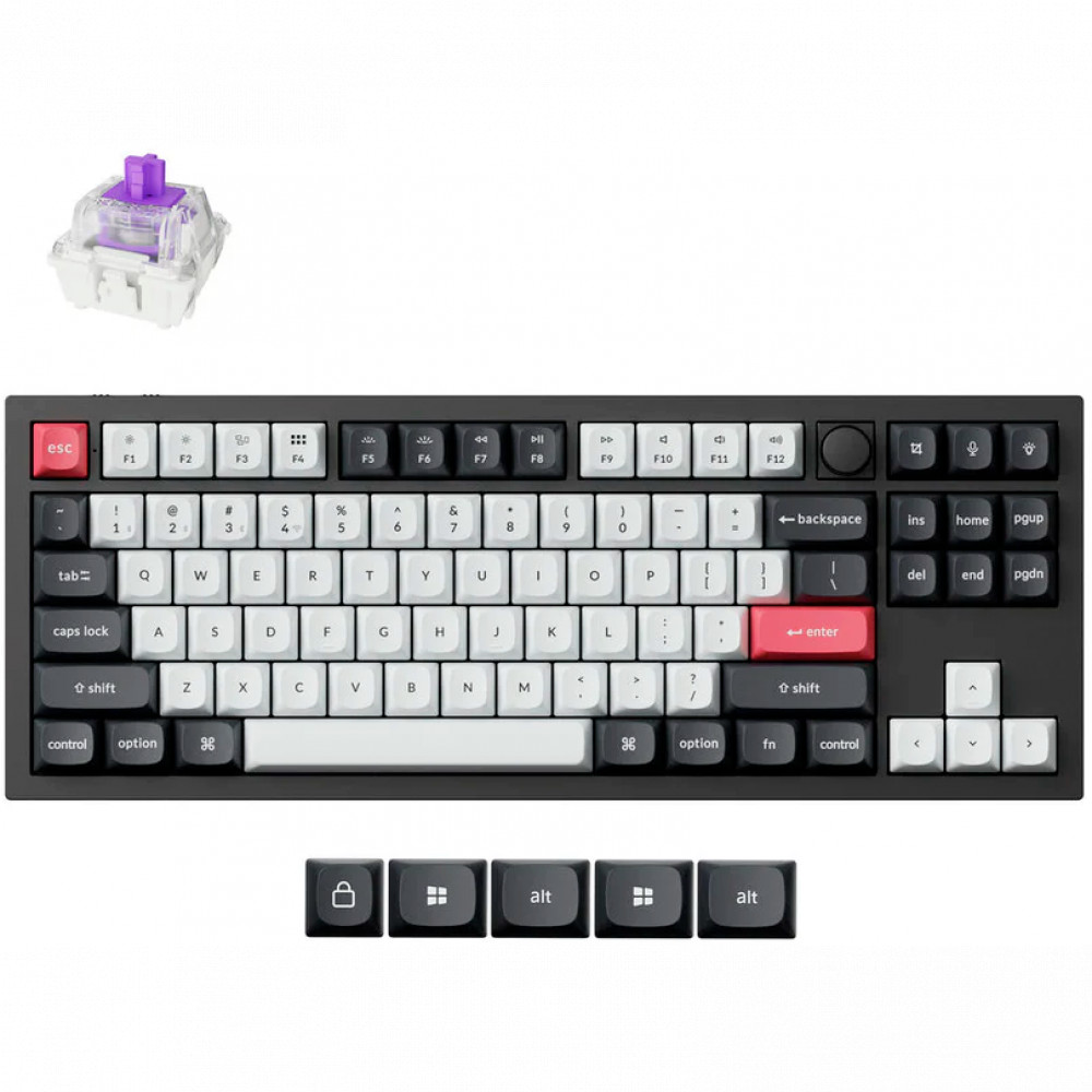 Клавиатура Keychron Q3 HE (Q3H-M1) Q3H-M1P-RU Беспроводная, USB - миниатюра 2