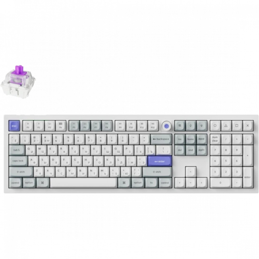 Клавиатура Keychron Q6 HE 8K (Q6HW-P1P) Q6HW-P1P-RU Проводная, USB - миниатюра 8