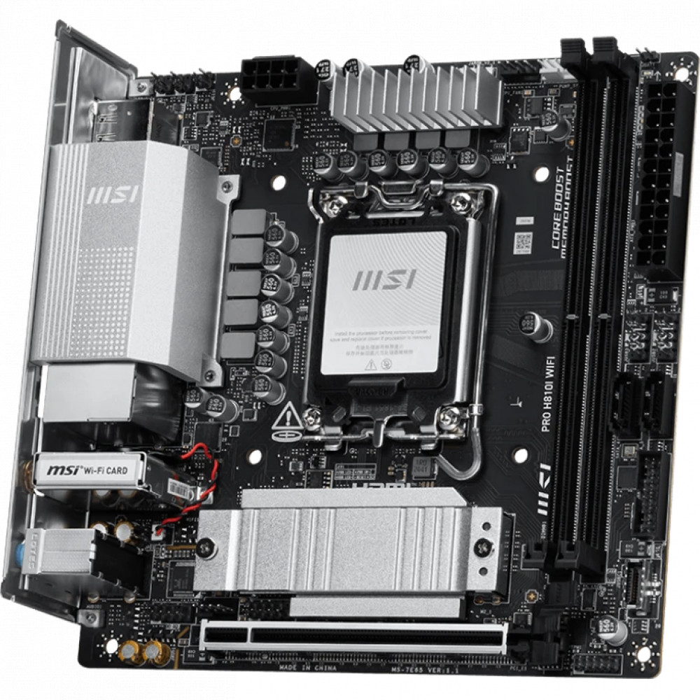 Материнская плата MSI PRO H810I WIFI Mini-ITX, LGA 1851 - миниатюра 7