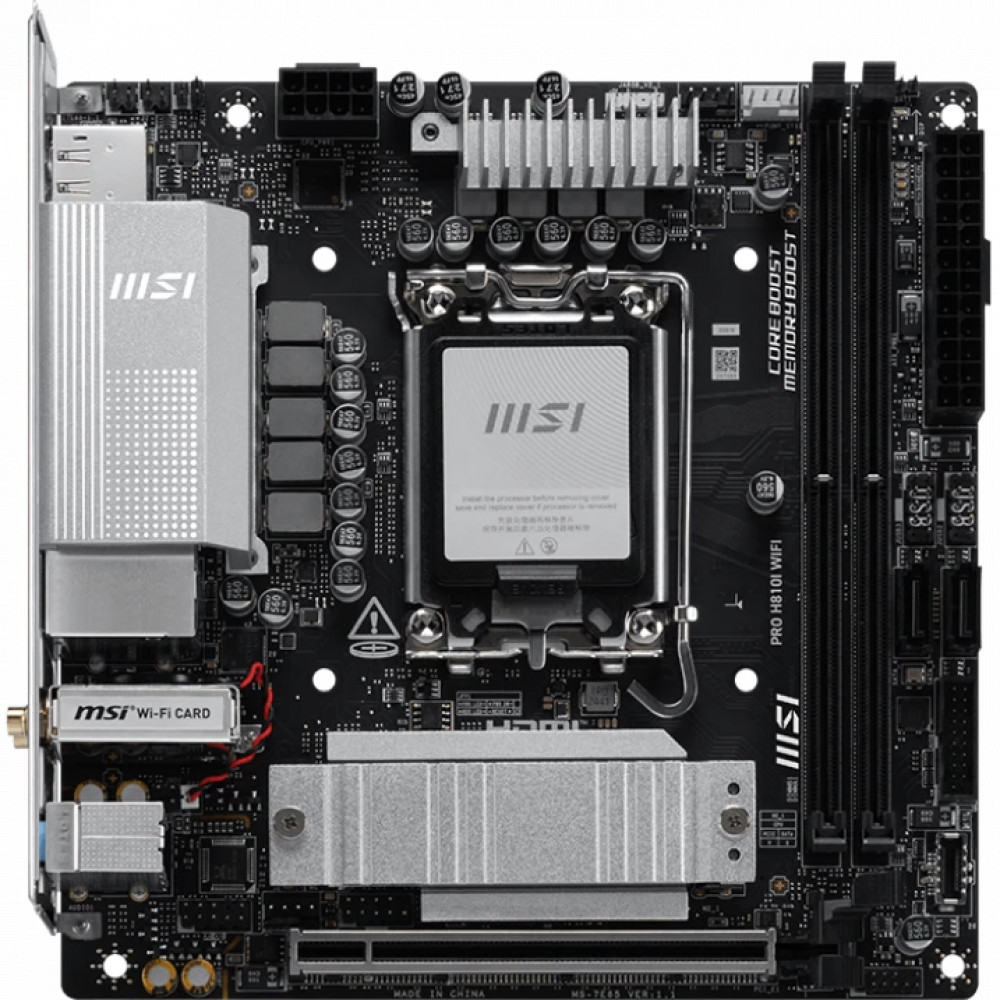 Материнская плата MSI PRO H810I WIFI Mini-ITX, LGA 1851 - миниатюра 6
