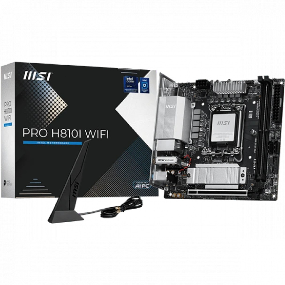 Материнская плата MSI PRO H810I WIFI Mini-ITX, LGA 1851 - миниатюра 10