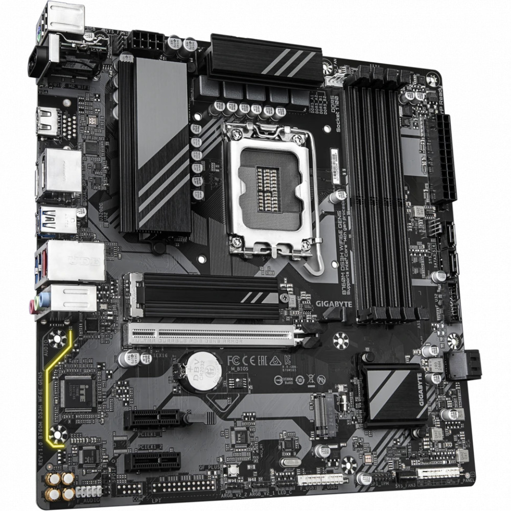 Материнская плата Gigabyte B760M DS3H WIFI6E GEN5 Micro-ATX, LGA 1700 - миниатюра 5