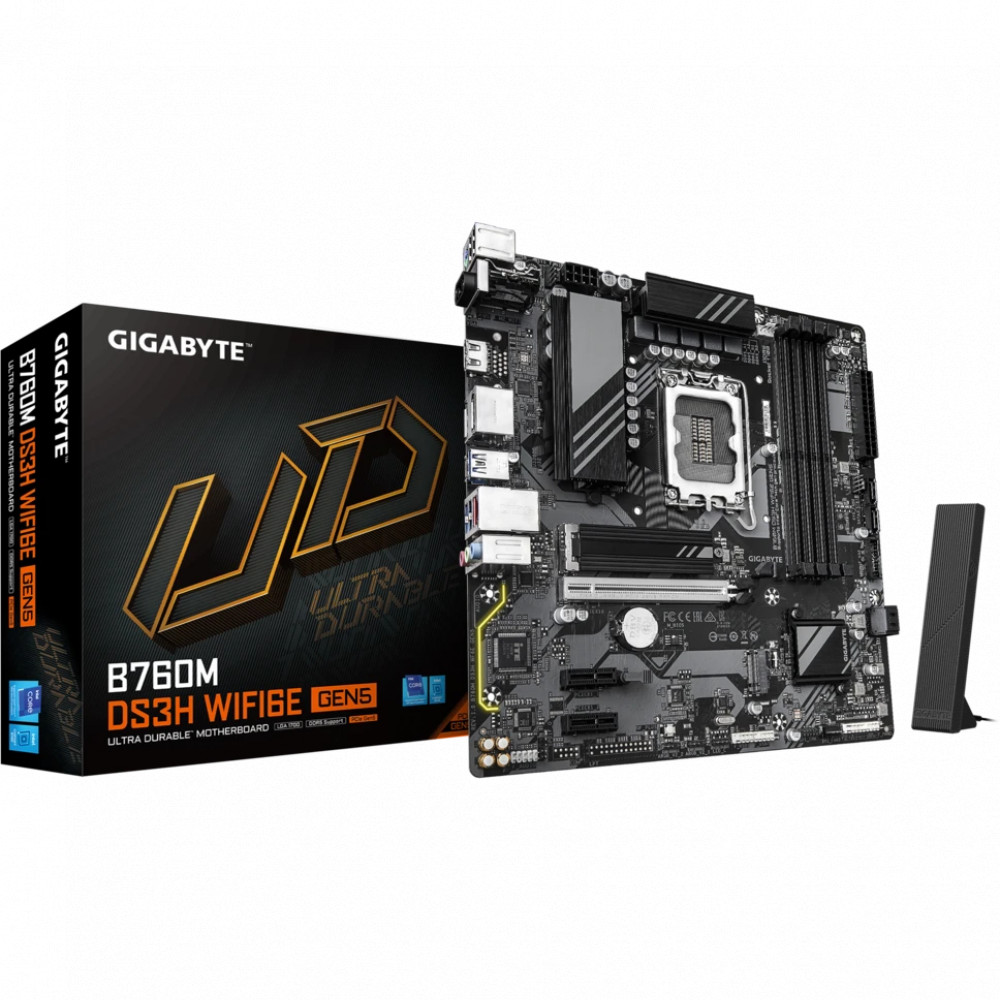 Материнская плата Gigabyte B760M DS3H WIFI6E GEN5 Micro-ATX, LGA 1700 - миниатюра 8