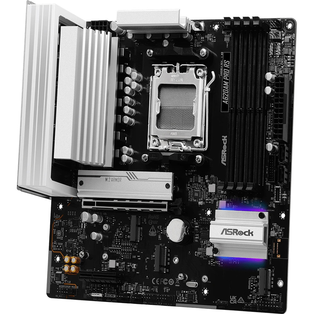 Материнская плата ASRock A620AM PRO RS Micro-ATX, AMD AM5 - миниатюра 8