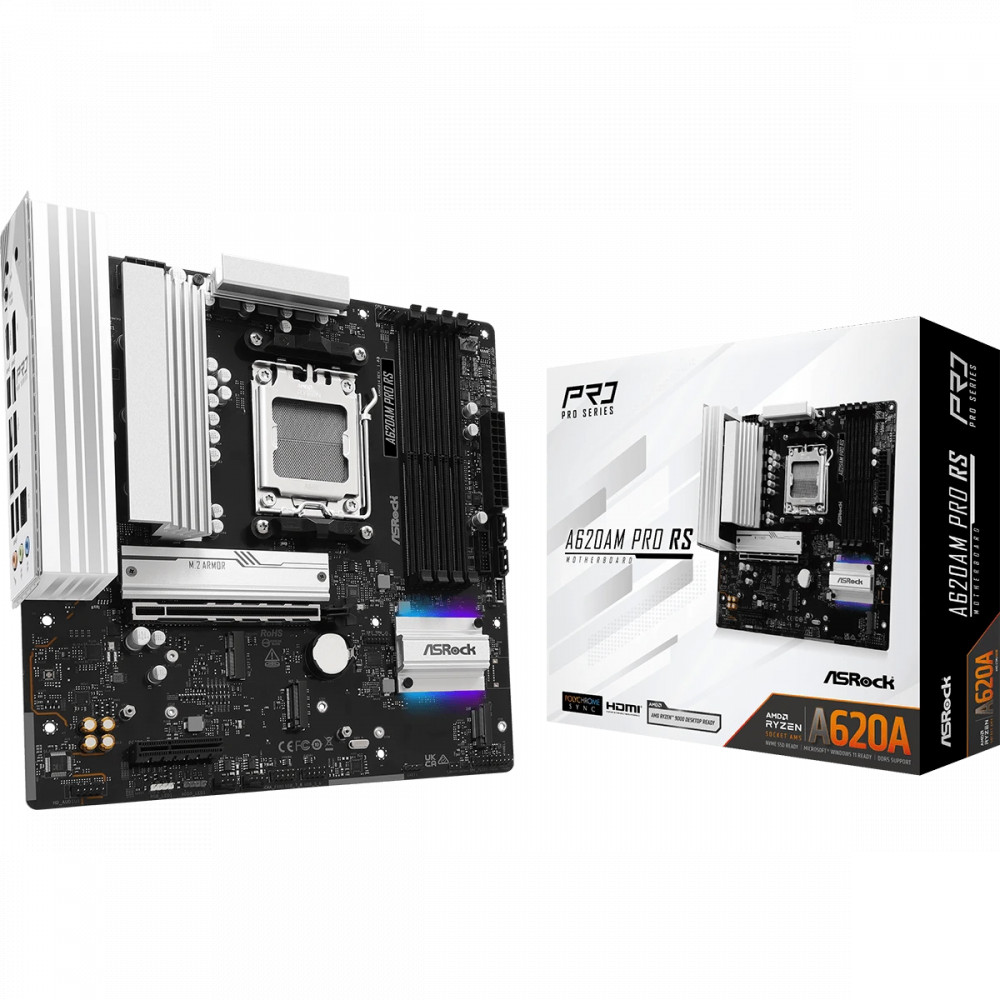 Материнская плата ASRock A620AM PRO RS Micro-ATX, AMD AM5 - миниатюра 10