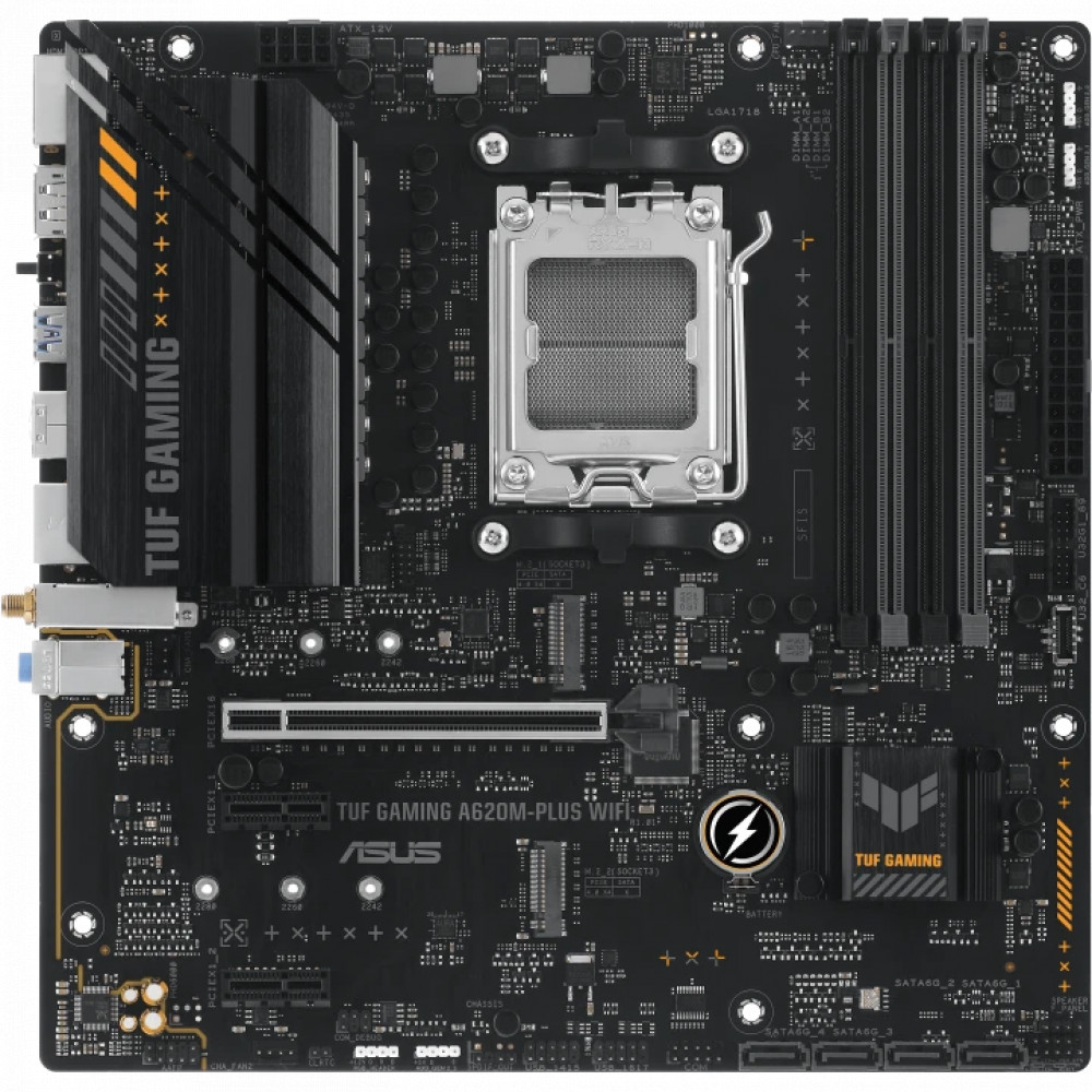 Материнская плата Asus TUF GAMING A620AM-PLUS WIFI 90MB1MZ0-M0EAY0 Micro-ATX, AMD AM5 - миниатюра 6