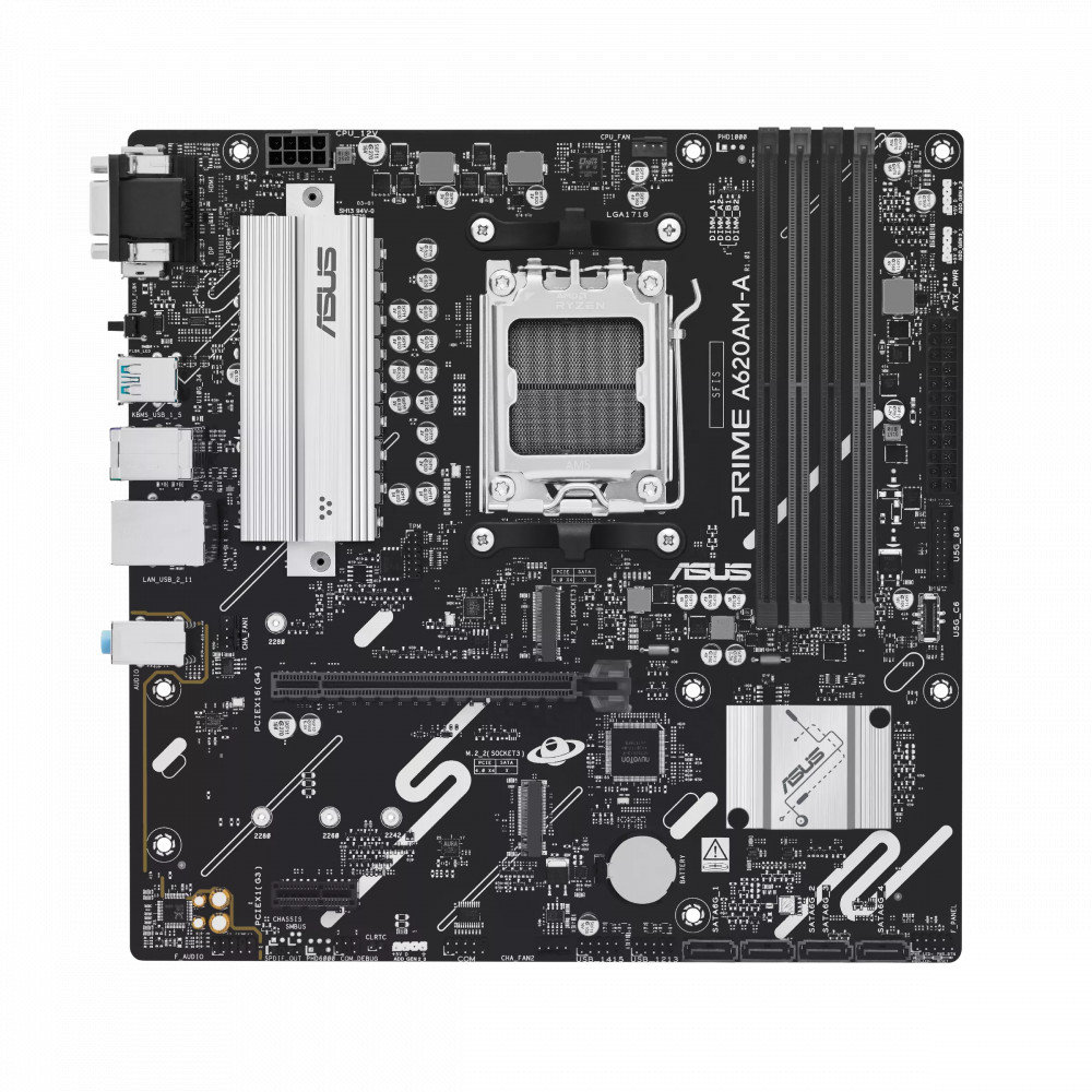 Материнская плата Asus PRIME A620AM-A-CSM 90MB1MY0-M0EAYC Micro-ATX, AMD AM5 - миниатюра 4