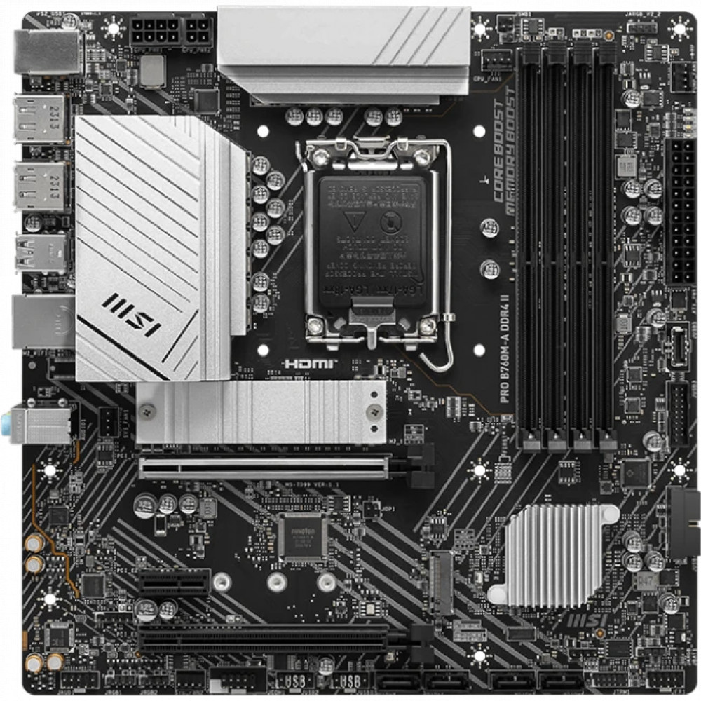 Материнская плата MSI PRO B760M-A DDR4 II Micro-ATX, LGA 1700 - миниатюра 6