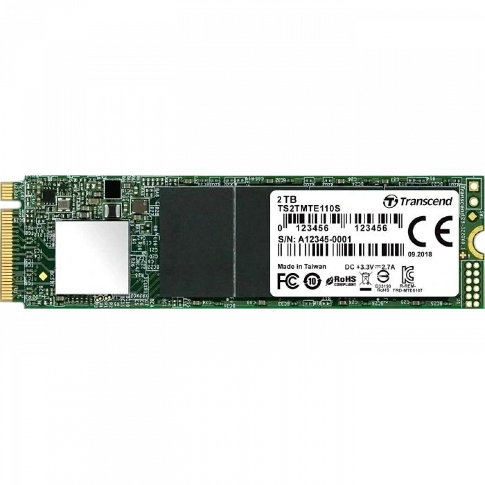 Жесткий диск Transcend MTE110S TS2TMTE110S SSD (твердотельные), 2 ТБ, M.2, PCIe - миниатюра 3