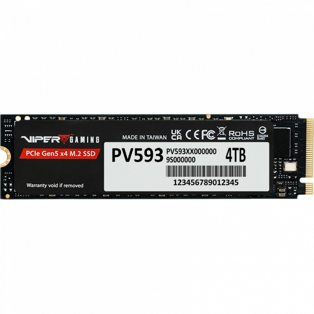 Жесткий диск Patriot PV593 PV593P4TBM28H SSD (твердотельные), 4 ТБ, M.2, PCIe - миниатюра 2