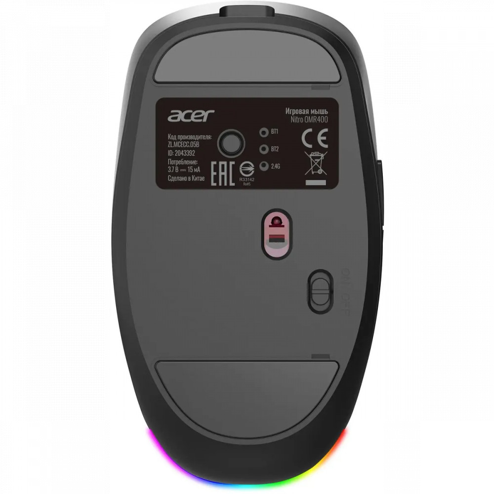 Мышь Acer Nitro OMR400 ZL.MCECC.05B Бюджетные, Беспроводная - миниатюра 8