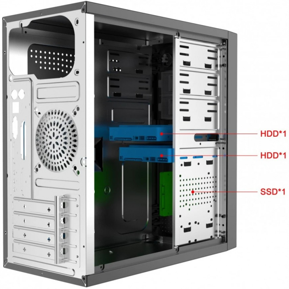 Корпус Foxline FZ-059-SX450R-U32C Mid-Tower - миниатюра 4